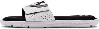 Under Armour Ignite 6 Slide White Black 3022711-100