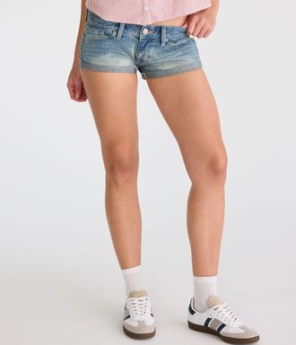 A&eacute;ropostale Super Low-Rise Micro Denim Shorts