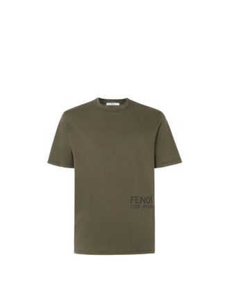 Fendi Green Crew Neck T-Shirt