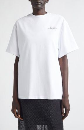 Cecilie Bahnsen Dorothy Graphic T-Shirt in White /Black at Nordstrom, Size X-Small