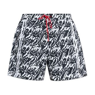 Diesel Beachwear, male, Black, Size: 2XL Soccer-41-D-Pop Swim Shorts