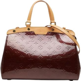 Louis Vuitton Pre-owned Monogram Vernis Brea MM 2way tas - Dames - Vintage Handtas - Rood - ONE Size - Leer - Vintage