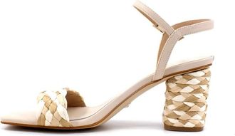 Guess High Heel Sandalen - Dames - Sandalen met hakken - Beige - 36 EU - Leer - Schoenen