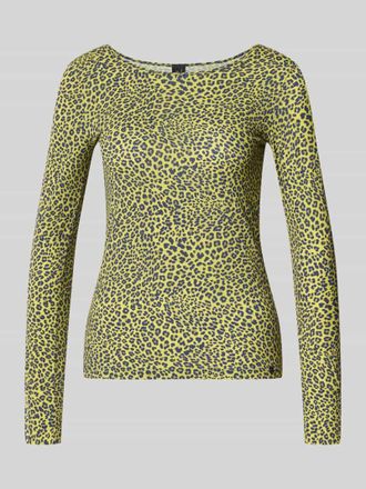 Marc Cain Longsleeve im Allover-Look mit Rundhalsausschnitt in Apfel, Gr&ouml;&szlig;e 34