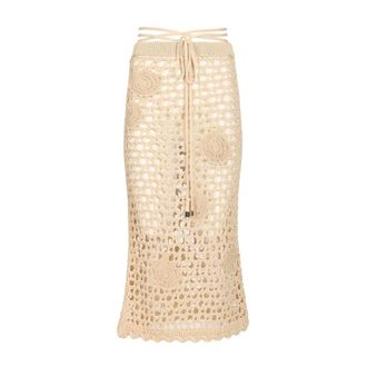 The Attico Dames, Rokken, Beige, Maat: S Katoen