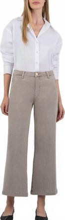 Kut from the Kloth Meg High Rise Wide Leg Jeans In Coffee Cream