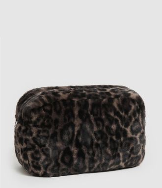 Apparis Pochette Jumbo Noor Fausse Fourrure Dark Léopard