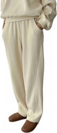 Le Bon Shoppe Womens Waffle Lo Pants In Natural