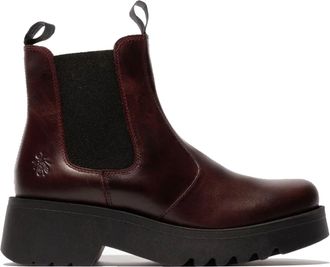 FLY London MEDI789FLY - Womens Wedge Heel Leather Chelsea Boots