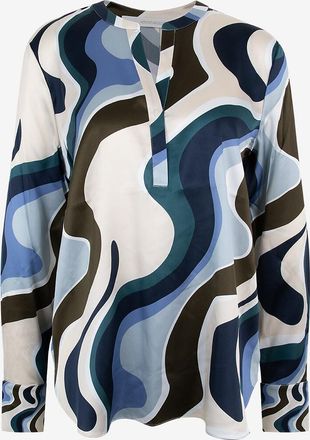 Herzen&rsquo;s Angelegenheit Lang&auml;rmelige Bluse aus Seide Cerise Multi