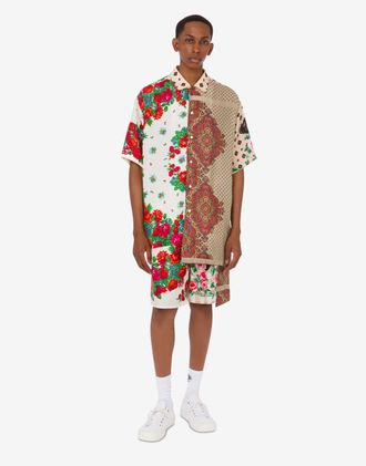 Moschino Printed silk Bermuda shorts - Multicoloured