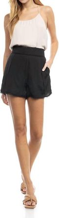 Naked Zebra Womens Flare Shorts In Black