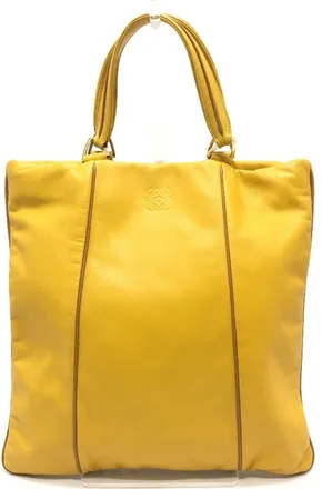 Loewe Yellow Leather Handbag Tote Bag (Pre-Owned)