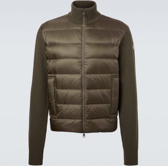 Moncler Giacca in lana e cashmere con imbottitura