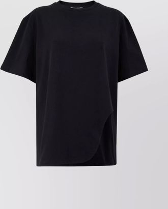 The Attico crew neck jersey t-shirt with asymmetric hem