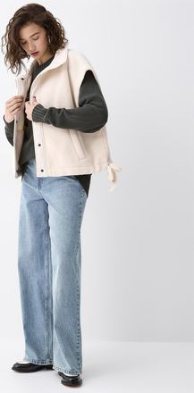 Twik Canvas and high-pile fleece vest