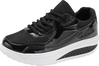 Generic Womens Plantar Fasciitis Orthopedic Gym Trainers Breathable Mesh Glitter Gold Silver Top Sneakers Stylish Lightweight Round Toe Walking Shoes for Men 