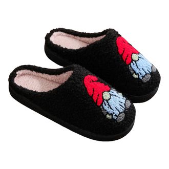 Generic Slippers for Women Men Warm Fuzzy Soft Christmas Slipper Memory Foam Slippers Cute Cartoon Anti-Slip Santa Sliders Lightweight House Indoor Outdoor Sh