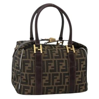 Fendi Pre-owned Zucca Canvas Handtas - Dames - Vintage Handtas - Bruin - ONE Size - Leer - Vintage