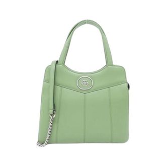 Gucci Pre-owned Handbags, female, Green, Size: ONE SIZE Pre-owned Petite GG Leather Shoulder Bag