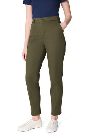 Spanx SPANXsupersmooth Stretch Twill Straight Leg Pant in Dark Pine at Nordstrom, Size Medium