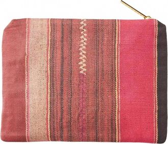 Frank Womens Frazada Zip Pouch In Fuchsia