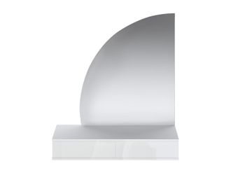 Vente-Unique Tocador flotante con espejo LED - 2 cajones - Blanco brillante - JINEZA