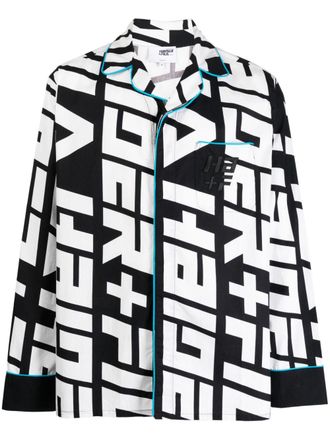 Haider Ackermann monogram-print cotton shirt - Black