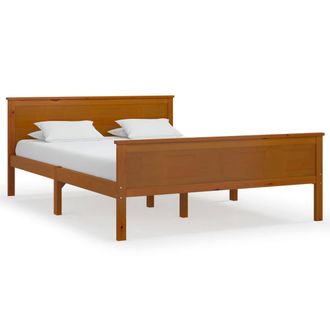 Berkfield Home Bed Frame Honey Brown Solid Wood Pine 120x200 cm | Size: Small Double