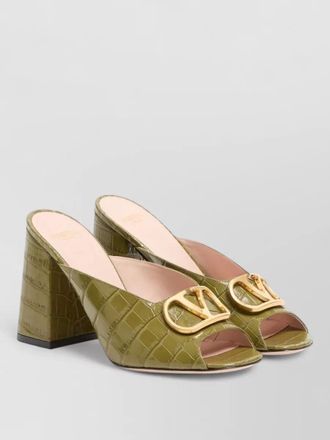 Valentino Garavani vlogo signature leather mules block heel