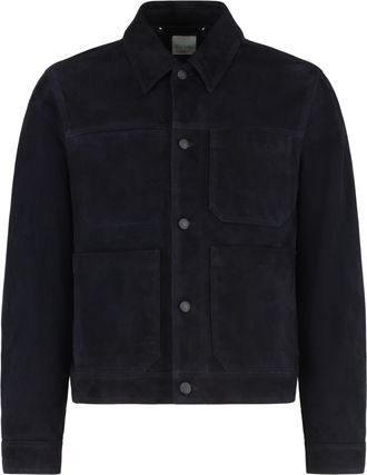 Paul Smith Mens Suede Jacket - Black Sheepskin - Size X-Large