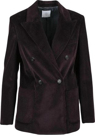 Eleventy Double-breasted Corduroy Jacket with Tailored Fit and Lined Interior