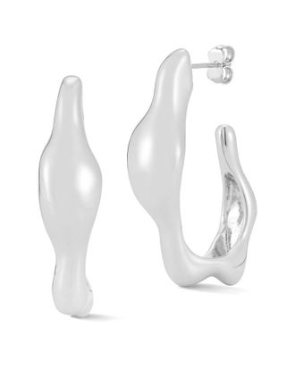 Chloe and Madison Chloe And Madison Jewelry Puffed J Hoops