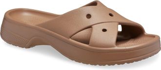 Crocs Classic Cross Strap Thermoplastische Dames Sandalen in Melk Chocolade