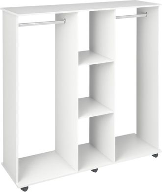 HOMCOM Armario Ropero 120x40x128 cm Blanco