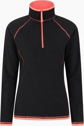 Mountain Warehouse Womens Mountain Warehouse Womens/Ladies Montana Half Zip Fleece Top - Black - Size: 10