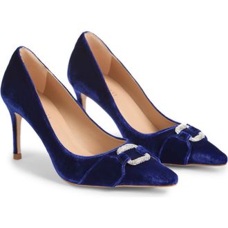 L.k. Bennett Thelma Crystal Oloid Pointed Toe Pump in Imperial Blue at Nordstrom Rack, Size 12Us / 42Eu