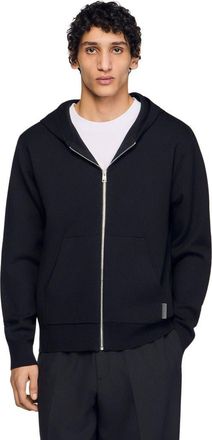 Sandro Oversized sweatshirt in Black at Nordstrom, Size Xx-Large