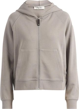 Max Mara Smmmarea Hoodie - Dames - Vesten met rits - Grijs - L - Katoen - Hoodies & sweatvesten
