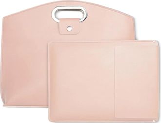 Generic garhomtur Waterproof Leather 14-16in 2pcs Laptop Bag For Women Handbag, Large Capacity Computer Work Tote Bag Briefcase for Women (Pink)