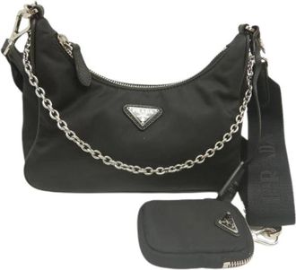Prada Pre-owned Re-Edition 2005 Satchel - Dames - Vintage Schoudertas - Zwart - ONE Size - Leer - Vintage