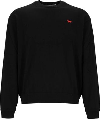 Maison Kitsun&eacute; Maglione Profile Fox - - Knitwear - Uomo - Nero - XL