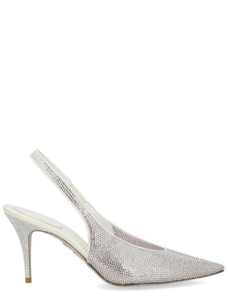Rene Caovilla Jinny Pointed Toe Sparkling Slingback Pumps