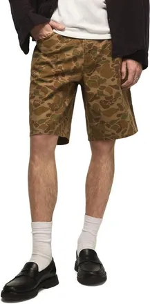 Lucky Brand Camo Print Canvas Shorts in Khaki Multi at Nordstrom, Size 33