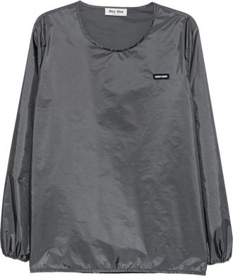 Miu Miu Logo-patch Long-sleeve Top