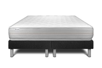 VITALIT Vitalit - Base Tapizada Negro + Colch&oacute;n Con Espuma Viscoel&aacute;stica 2x100x200