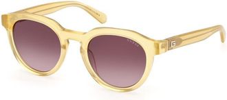 Guess Mens Gu7760 Round Sunglasses - Nude - One Size