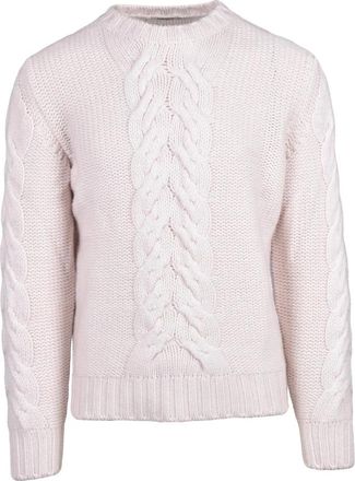KANGRA Maglione Intrecciato Girocollo - Heren - Ronde hals truien - Beige - L - Wol - Truien & Vesten