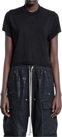 Rick Owens Tops, Dames, Zwart, L, Katoen, Cropped Small Level T