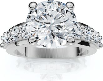 Pompeii3 2ct Round Diamond Solitaire Engagement Ring 14k White Gold Lab Grown
